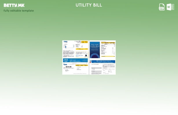 Шаблон за сметки за комунални услуги на САД Atmos Energy во модерен стил